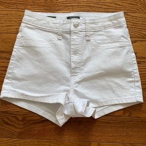 High waisted denim shorts